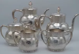 TEIERA VITTORIANA PAIRPOINT ARGENTO PLACCATO OLANDA CAFFETTIERA SET 5 pezzi - Foto 1 di 11