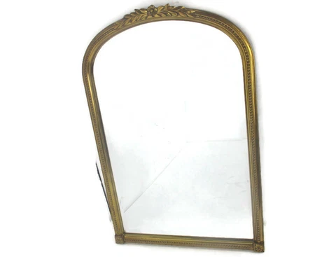 Hallway Cabinet Beveled Glass Mirror Belgium Wood Large Hobnails Stunning Cover