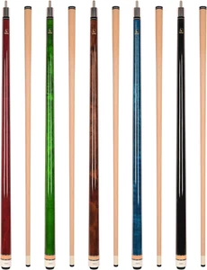 Set of Wrapless 2-Piece Billiard Pool Cue Sticks L3, 58" Hard Rock Canadian Mapl - Picture 1 of 6