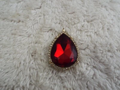 Colgante suelto de estrás rojo dorado Foto 1 de 2