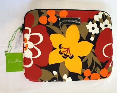 Vera Bradley Bittersweet Neoprene Tablet eReader Sleeve 10x8 Padded Zipper N17 - Image 1 of 4