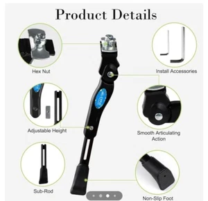 Cyfie Bike Kickstand for 16 18 20 inch Wheel, Adjustable Center Mount Bicycle... - Picture 1 of 7
