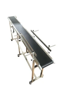 82.6" x 7.8" Belt Conveyor Flat Moving Conveyor System Folding Transport 0-18m - Picture 1 of 11