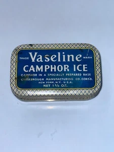 Collectible RARE Vintage Vaseline Camphor Ice Tin Advertising Tin Litho - Picture 1 of 6