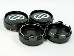 4x66mm Enkei Black Emblems Badges Wheel Center Hub Caps Rim Caps 