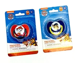 PAW PATROL pacifier with cover SET OF TWO NEW ages 0+ - Picture 1 of 1