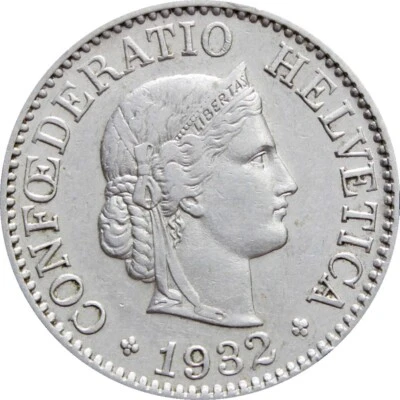 1932 10 Rappen Switzerland Coin (MO724-) - Image 1 of 2