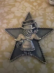 CAROL HENRY DESIGNS Sterling Silver Bolo Tie Clip Western Cowgirl Angel Wings - Picture 1 of 4