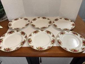 6- 1962 Royal Albert Old Country Roses 10.5" Dinner Plates England Unused - Picture 1 of 13