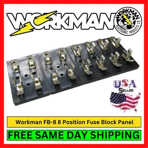 Workman FB-8 8 Position Fuse Block Panel for AGC Glass Fuses Car Truck Radio Kit - Picture 1 of 5