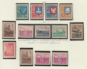 Estonia Scott B46-B49 plus Estland MH - Bild 1 von 1