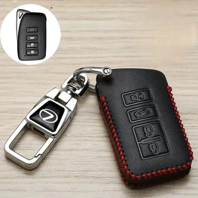 Leather Car Key Fob Case Cover Shell for Lexus RX LX570 ES250 IS GS NX300h - Image 1 of 4