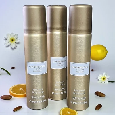 Oriflame Giordani Gold Essenza 3x Damen Parfum Spray Körperspray Deo Bergamotte