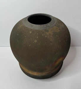 Anderson Vintage Raku Pottery Copper Wire Signed Large Rare - Picture 1 of 8