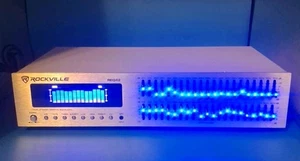 Rockville REQ42-S Silver 19 Rack Mount 2x21 Band Equalizer - Picture 1 of 12