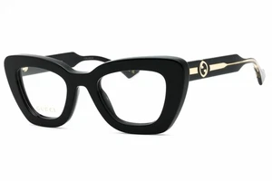 GUCCI GG1555O 001 Eyeglasses Black Frame 50mm - Picture 1 of 4