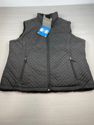 Женский двусторонний черный стеганый жилет на молнии Free Country XXLarge - Изображение 1 из 4