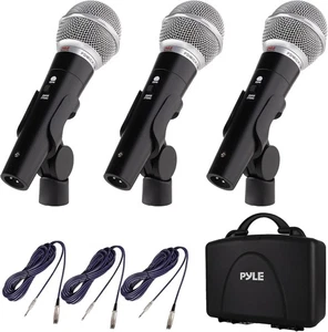 Pyle 3 Piece Professional Dynamic Microphone Kit Cardioid Black - Picture 1 of 7