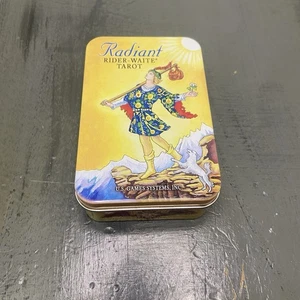 Radiant Rider-Waite in Tin Tarot Card Deck 78 2015 Us Game Systems - Picture 1 of 7