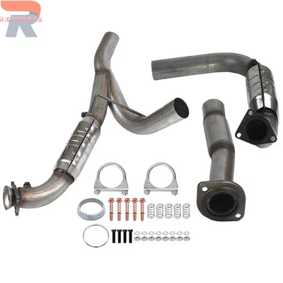 Tubo Y con DOS convertidores catalíticos 2011-17 para Chevy Silverado 2500 HD V8 6,0 L Foto 1 de 4