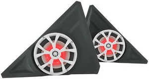 SSV Works 8" Front Kick Panel Pods+Rockville LED Speakers for Polaris Slingshot - Picture 1 of 12