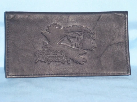 CAROLINA PANTHERS  Leather Checkbook  NEW!   black Cover