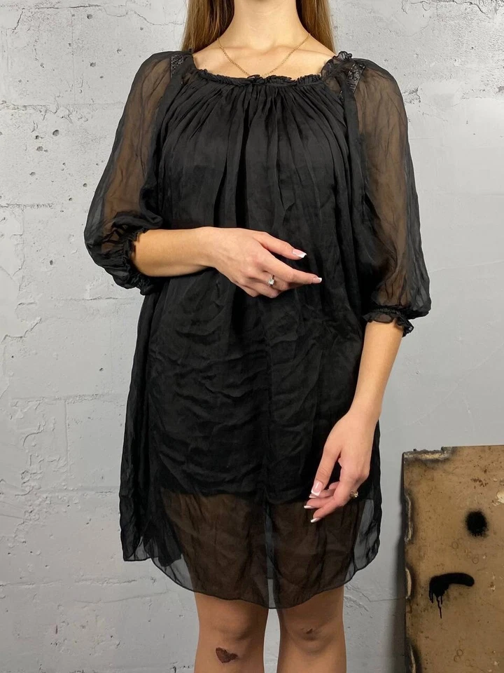 Vestido Avant Garde Marc Jacobs Malla Asimétrico Negro Talla XS Foto 1 de 3