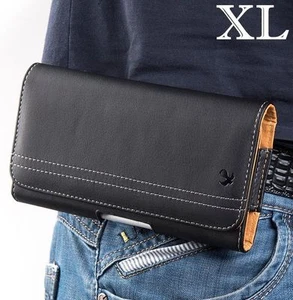 for Nokia 6.2 (6.5" x 3.5" inch) Leather Belt Clip Horizontal Pouch Holster Case - Picture 1 of 7