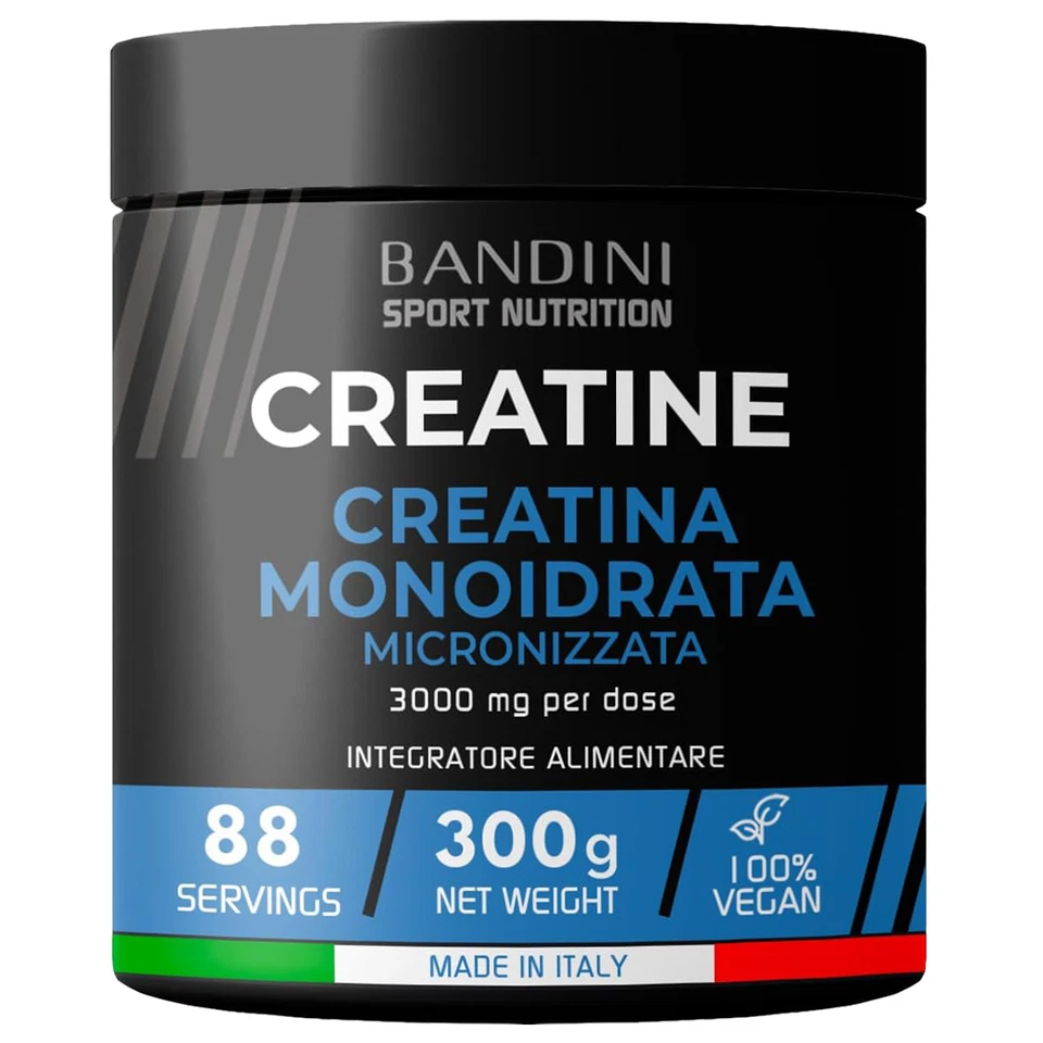 Bandini® Creatina Polvere 300g | Creatine Monoidrata Micronizzata, 100% Vegan - Immagine 1 di 4