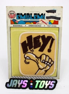 Vintage Hey! Mano con parche grande para planchar pulgar Rainbow Novelty Co. Nuevo en tarjeta - Imagen 1 de 4