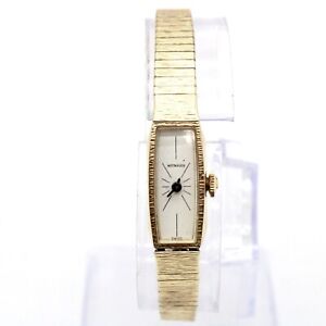 Wittnauer Watch Swiss Movement Case is 10K Yellow Gold Rolled White Dial 7 inch