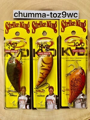 KVD1.5 (Lot Of 3) “Hard Knock” Square-bill Crankbaits, Strike King, Bass, NWT! - Image 1 of 4