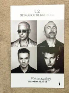 U2 Songs of Surrender Re-imagined appx. 11"x17" US promo 1-sided poster VG+ D - Picture 1 of 1