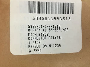 5935-01-144-1315 Winchester Elektrischer Steckverbinder Koaxial - Bild 1 von 3