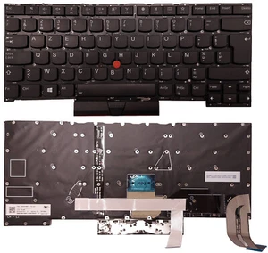 Belgian KEYBOARD LENOVO THINKPAD P1 X1 EXTREME GEN 1 2 T490S T495S T14S LED - Afbeelding 1 van 3