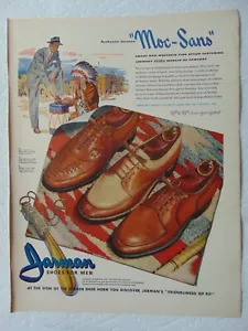1946 Moc-Sans Zapatos Para Hombre JARMAN Vintage Arte Impresión Anuncio - Imagen 1 de 1