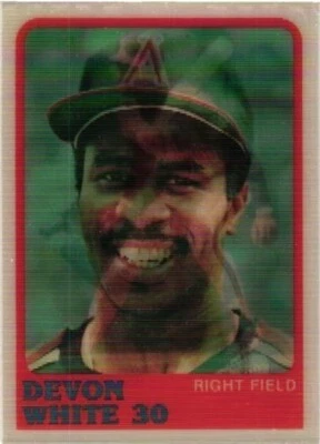 1988 Sporflics 1987 Copyright Error Devon White #99 Angels NrMt - Image 1 of 2