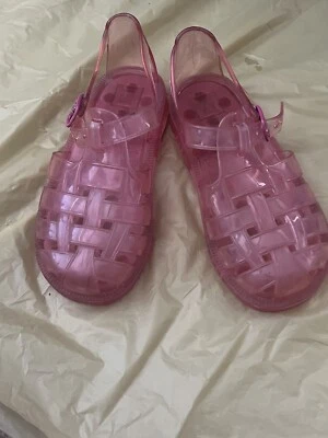 Baby Gap Pink sparkly Jelly Sandals Toddler Girls Size 9 - Image 1 of 3