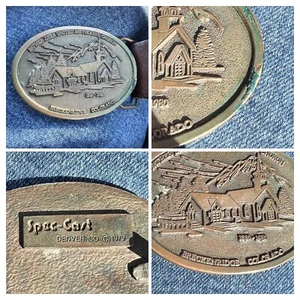 Breckenridge Colorado Father Dyer United Methodist Church Vtg 80’s BELT BUCKLE - Picture 1 of 12