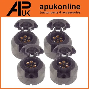 4x Anhänger 7-polig Steckdose 12N Buchse für Massey Ferguson Traktor Licht Zug Verkabelung - Bild 1 von 8
