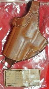 Bianchi LH # 13 SCORPION S&W 39 59 639 659 Suede Lined Brown Leather Holster NOS - Picture 1 of 14