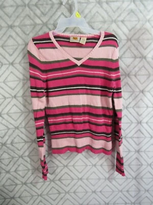 Suéter Route 66 Talla M Multicolor Rayas Cuello en V Manga Larga Informal Trabajo Foto 1 de 3