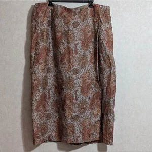 NWT Charter Club Woman 100% Linen Floral Paisley Wrap Skirt Size 22W - Picture 1 of 8
