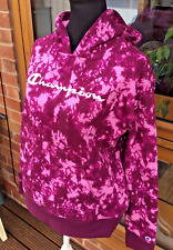 Champion Hoodie Pink Tie Dye Kangaroo Pouch Chest Logo Large (46")