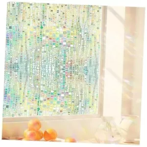 Window Privacy Film Stained Glass Static Cling 17.5 x 78.7 Inch Pure - Picture 1 of 7