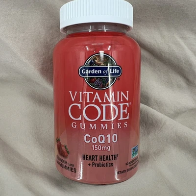 Garden of Life CoQ10 Vitamin Code 60 Gummies 150mg Strawberry Exp 02/2025 - Image 1 of 4