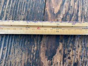 Eugene Dietzgen Architect Triangular 12" Wood Divided Scale Ruler 1636 Vintage  - Picture 1 of 5