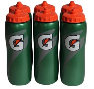 6 PACK QUANTITY Gatorade Squeeze 32oz Plastic Water Bottle - Green - Picture 1 of 1