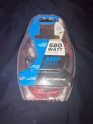 Kit de cableado amplificador SCOSCHE KPA8C 680 vatios para amplificador de 2 canales cobre - TOTALMENTE NUEVO Foto 1 de 2