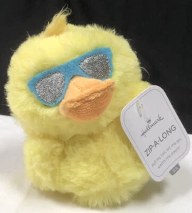 Hallmark Reißverschluss Küken Ente Sonnenbrille Stofftier Plüschtier Ostern Neu - Bild 1 von 7